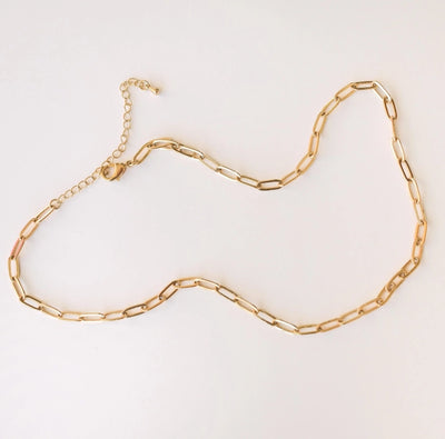 Paper Clip Gold Filled Layering Necklace