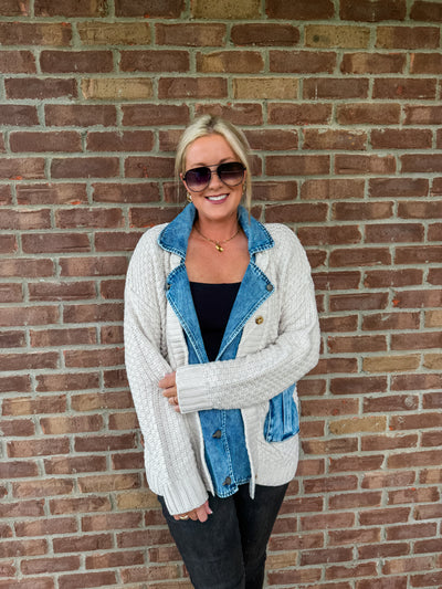 The Camden Knit + Denim Jacket