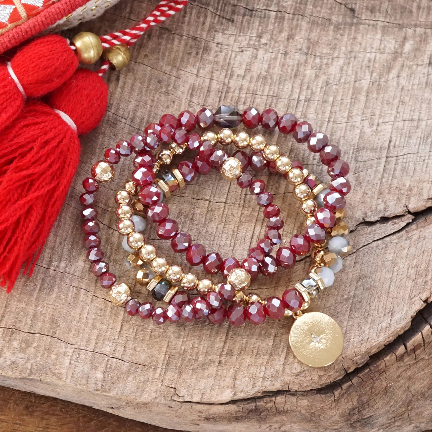 Wine Spark Bracelet Set