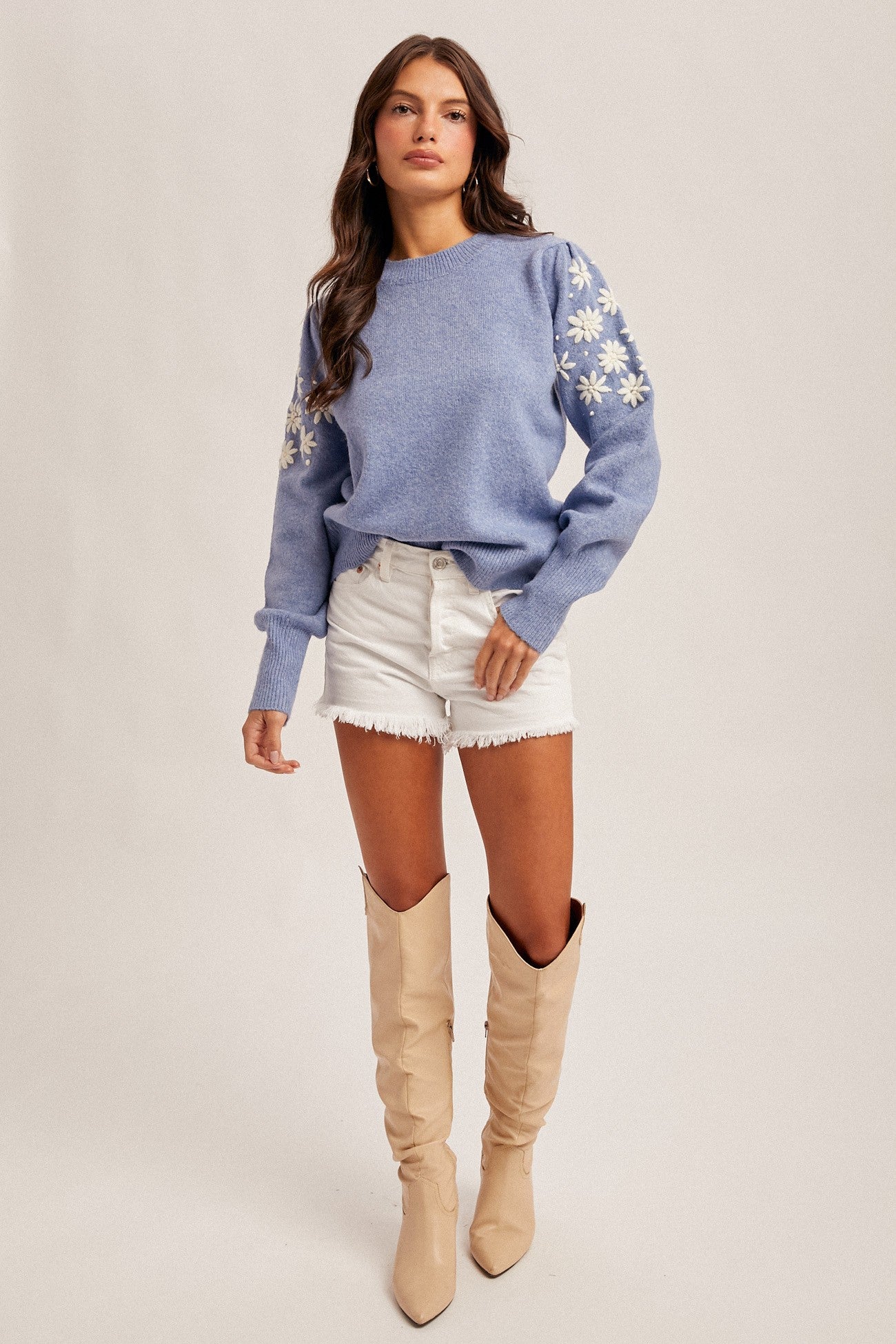 Frosted Petals Sweater