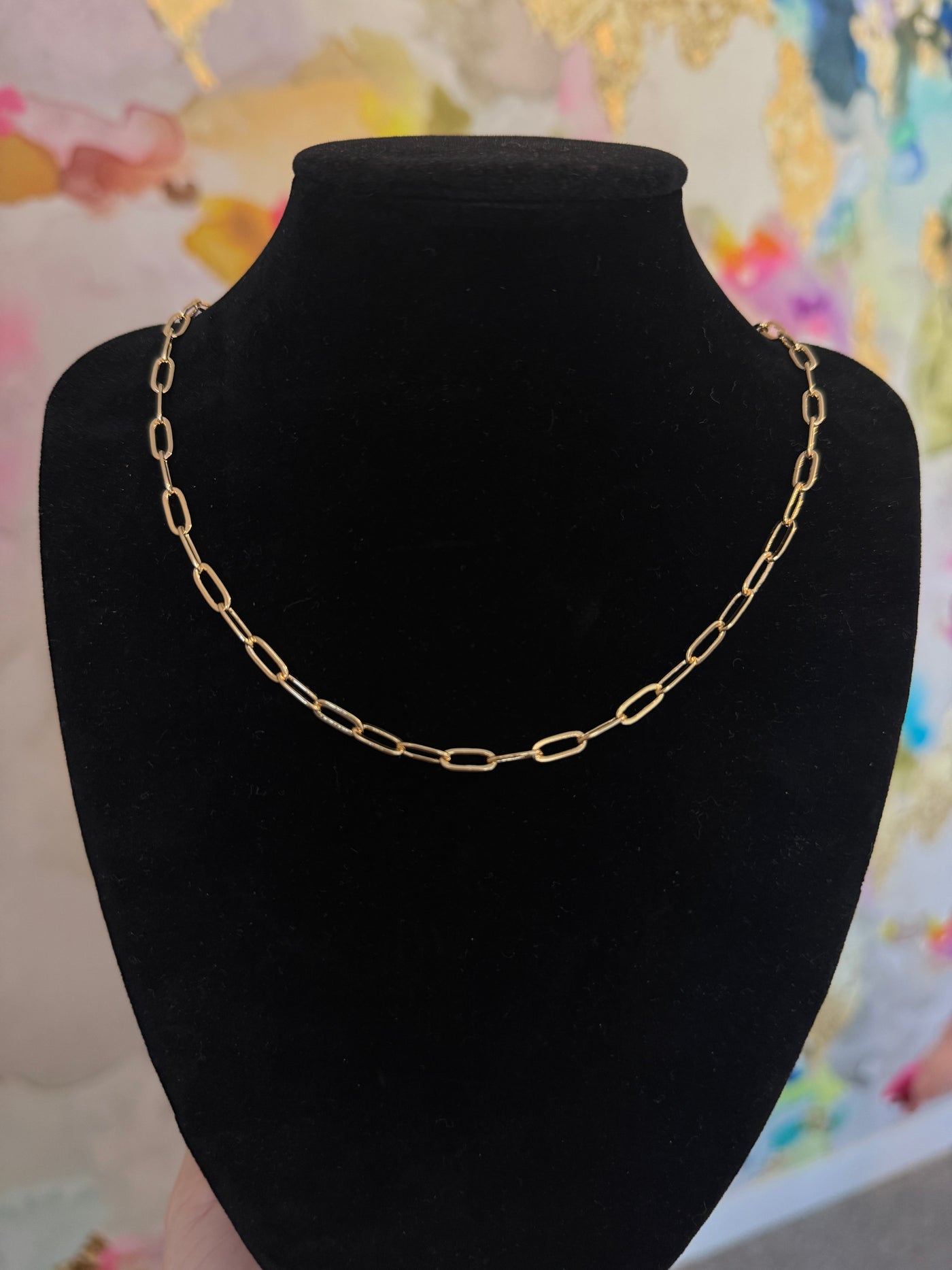 Paper Clip Gold Filled Layering Necklace