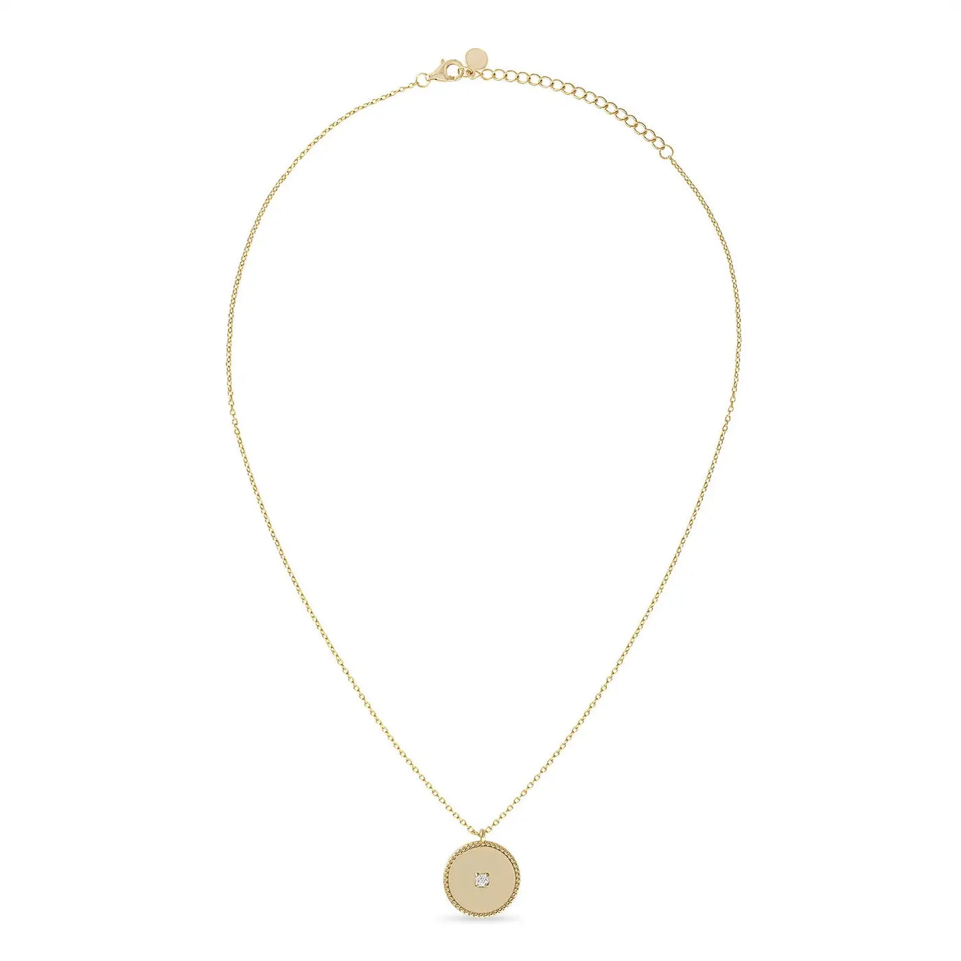 Radiant Disc Pendant Necklace