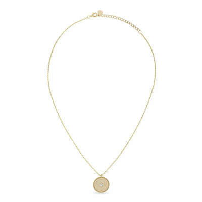 Radiant Disc Pendant Necklace