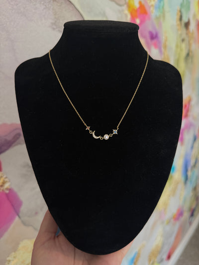 Golden Galaxy Necklace