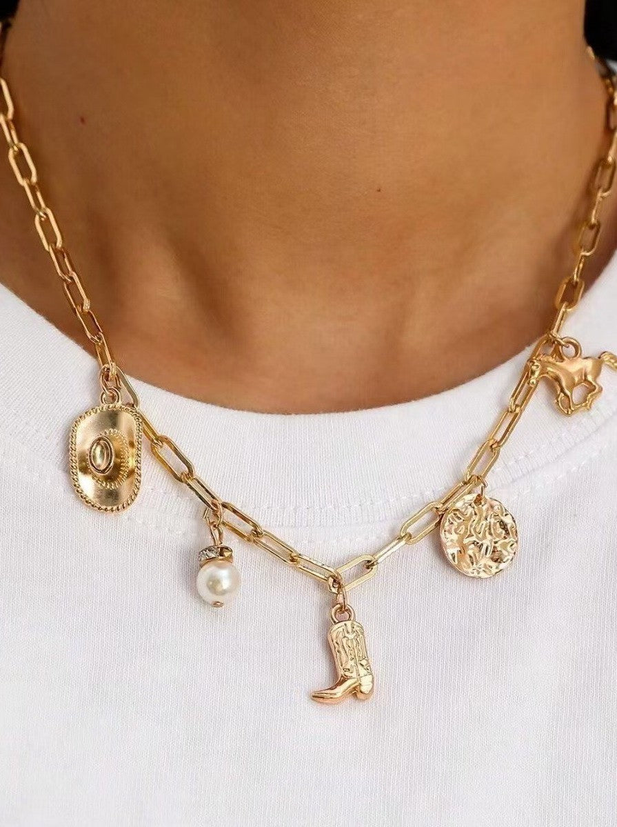 Wild Spirit Western Charm Necklace