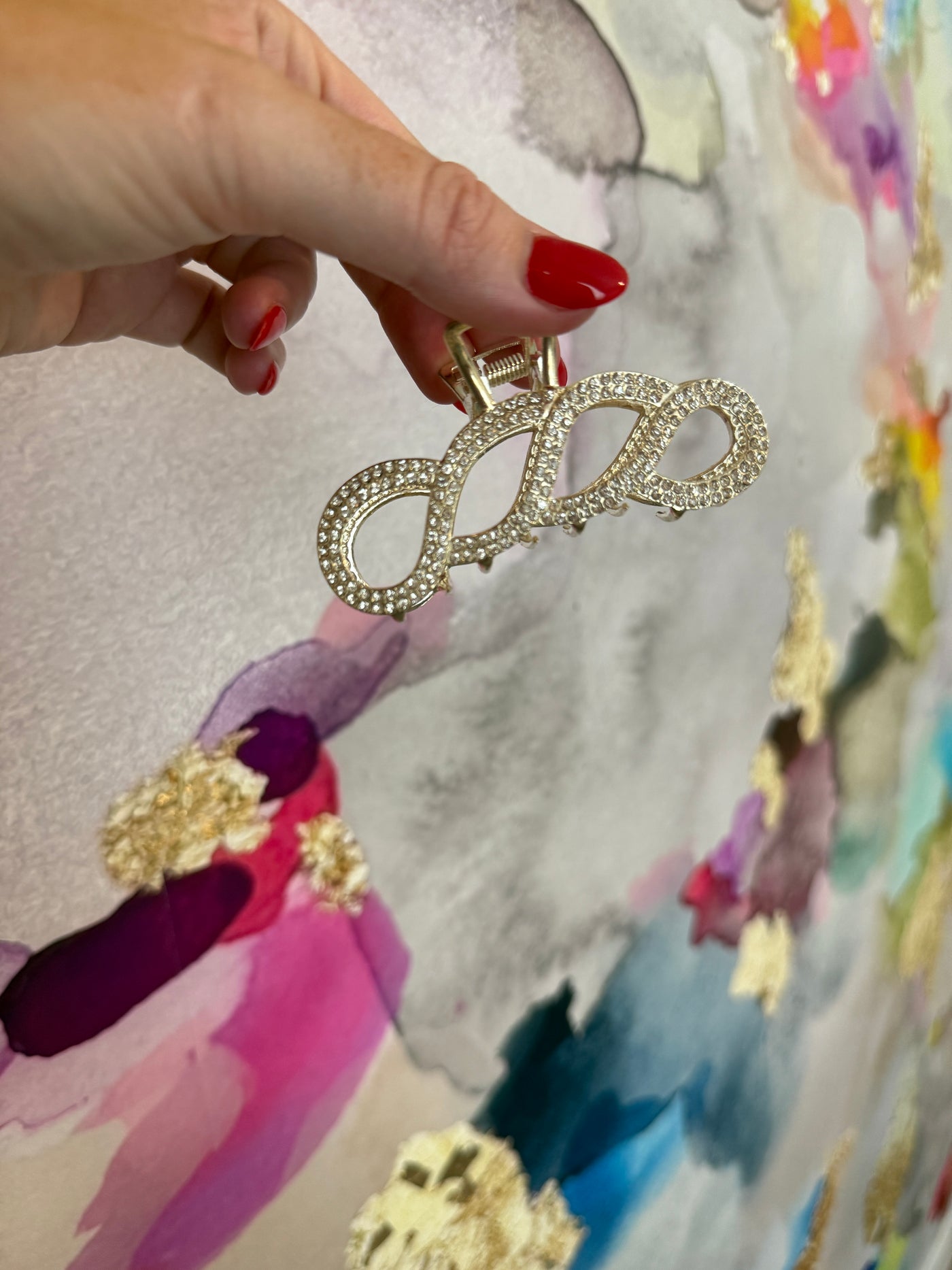 Crystal Looping Claw Clip