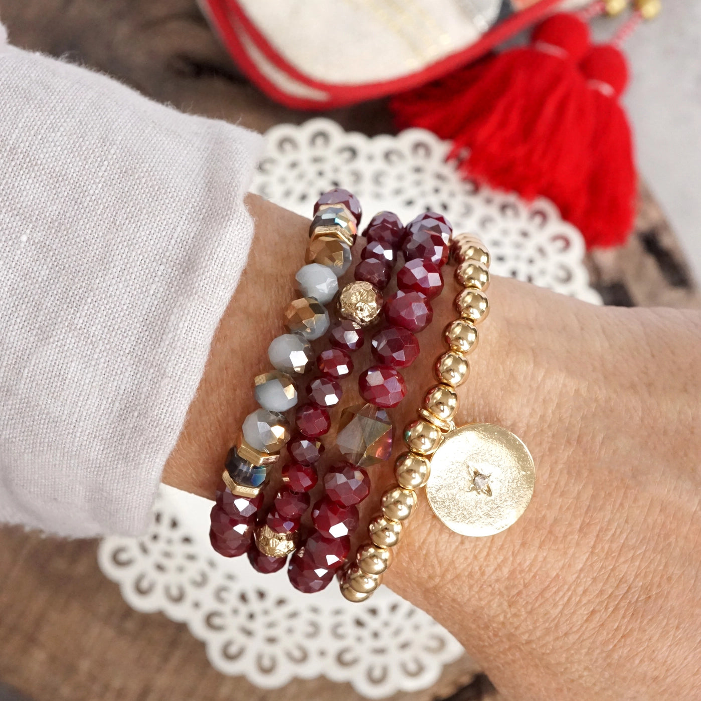 Wine Spark Bracelet Set