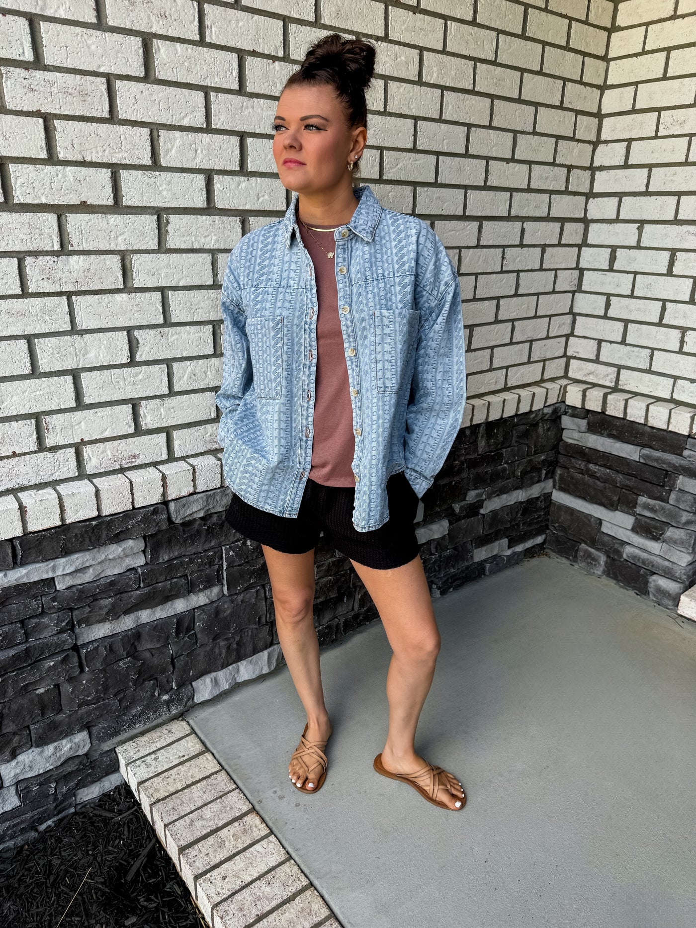 Ridgeway Washed Denim Top