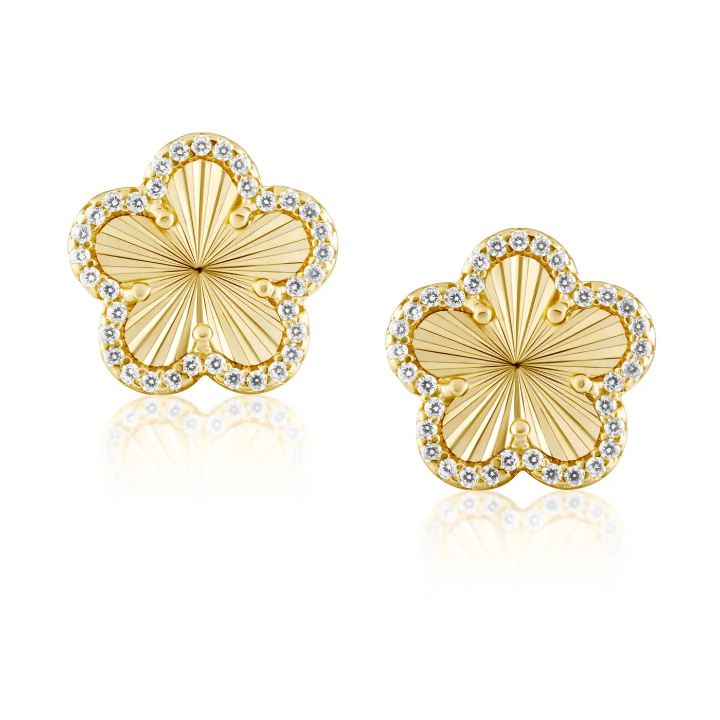 Adeline Pave Clover Studs