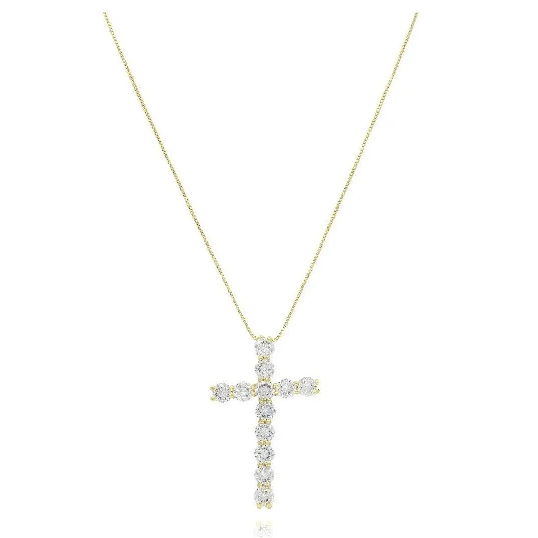 Gold Faith Cross Pendant