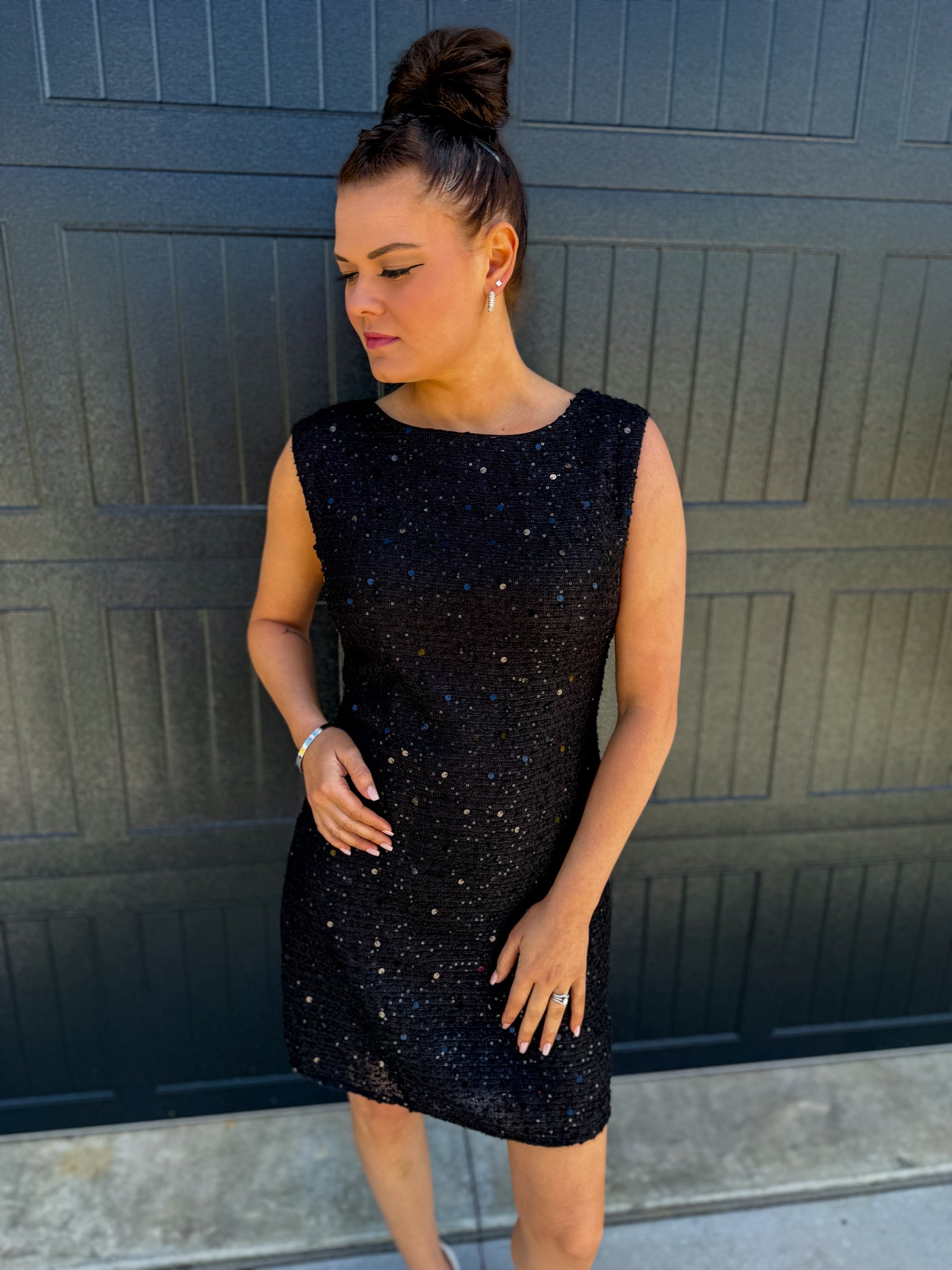 Twilight Shimmer Tweed Dress