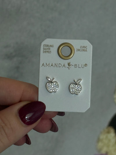 Candy Apple Stud Earrings