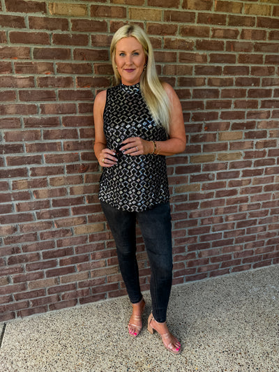 Showstopper Sequin Sleeveless Top