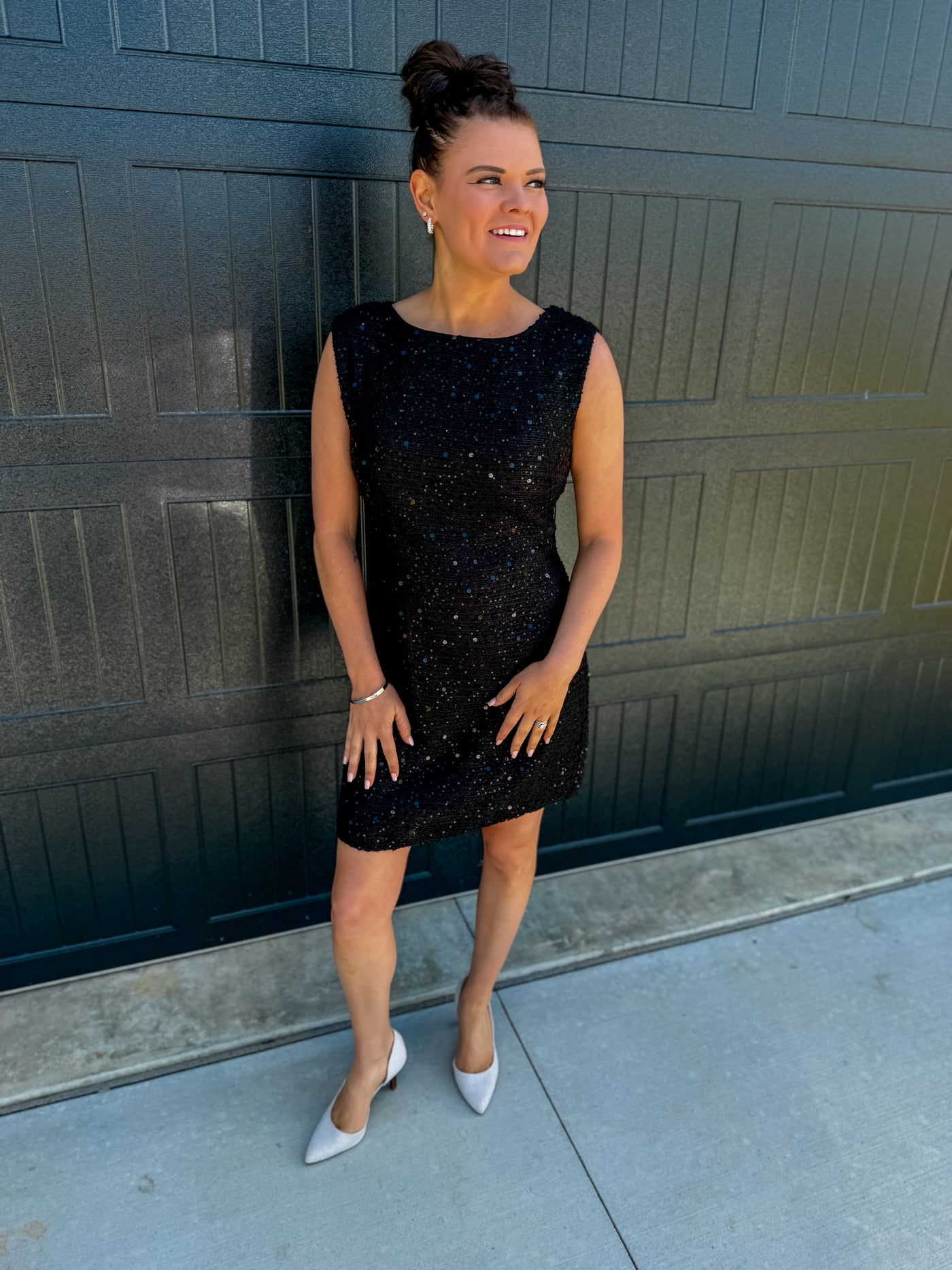 Twilight Shimmer Tweed Dress