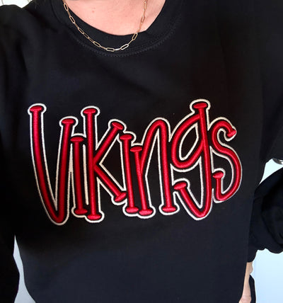 Vikings Embroidered Crewneck