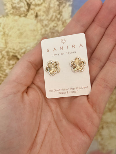 Adeline Pave Clover Studs