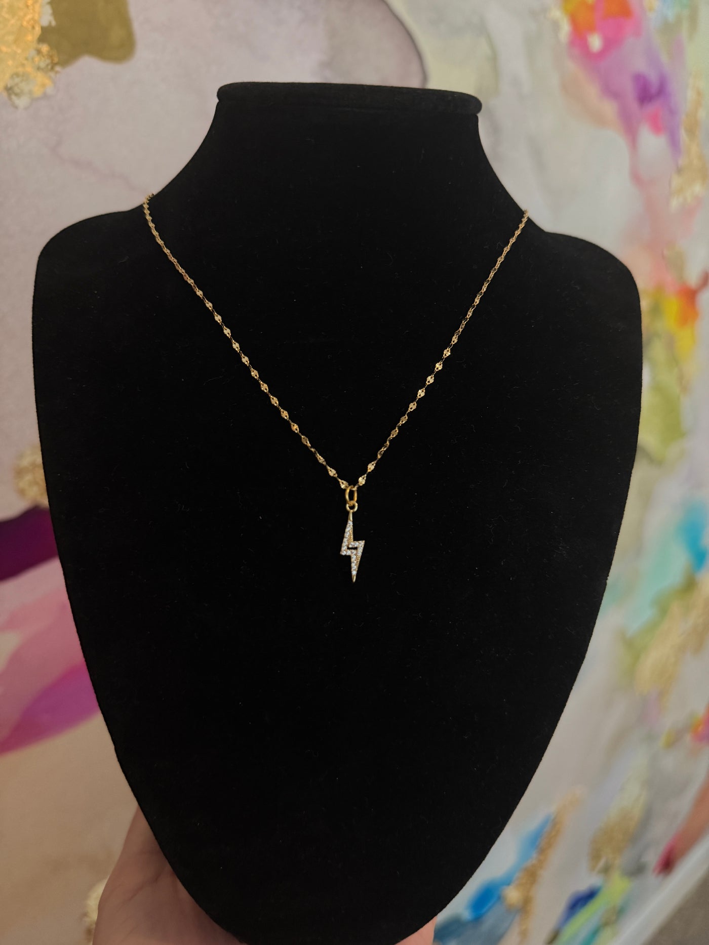 Golden Bolt Necklace