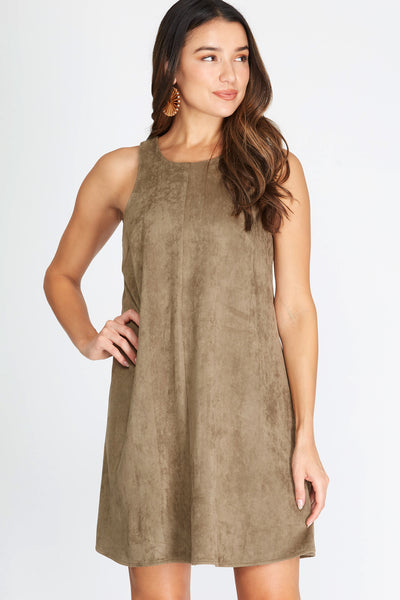 Luxe Suede Shift Dress