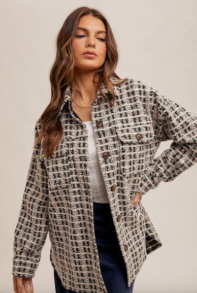Cozy Check Bouclé Shacket