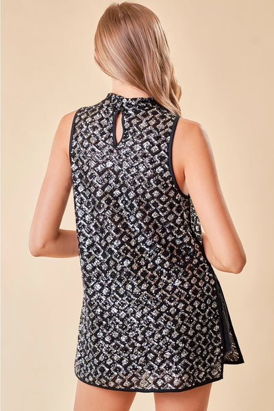 Showstopper Sequin Sleeveless Top