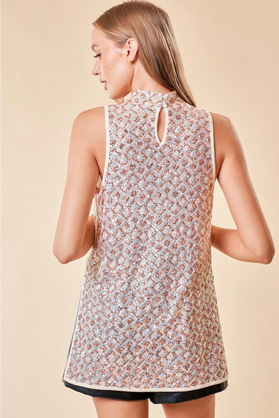 Showstopper Sequin Sleeveless Top
