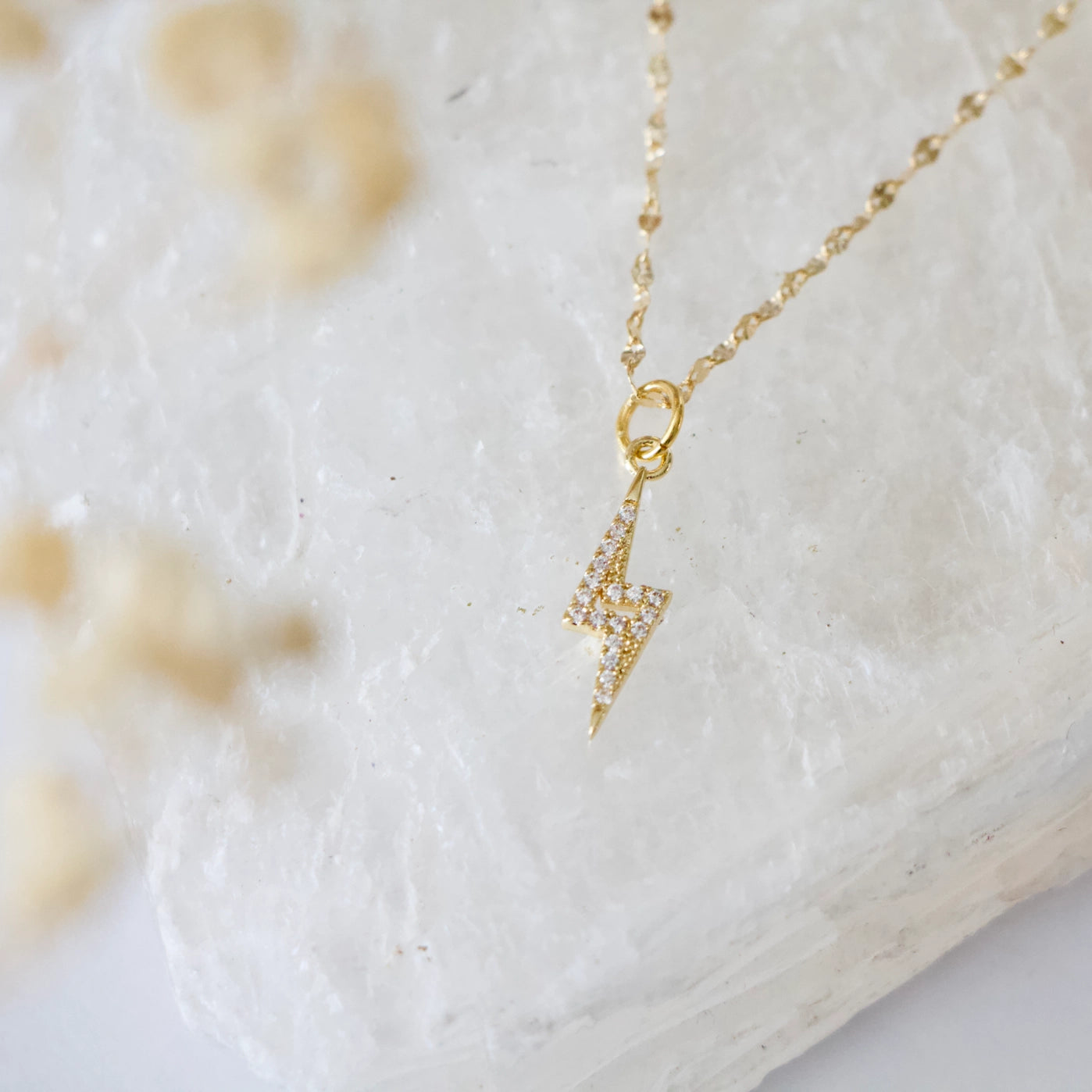 Golden Bolt Necklace