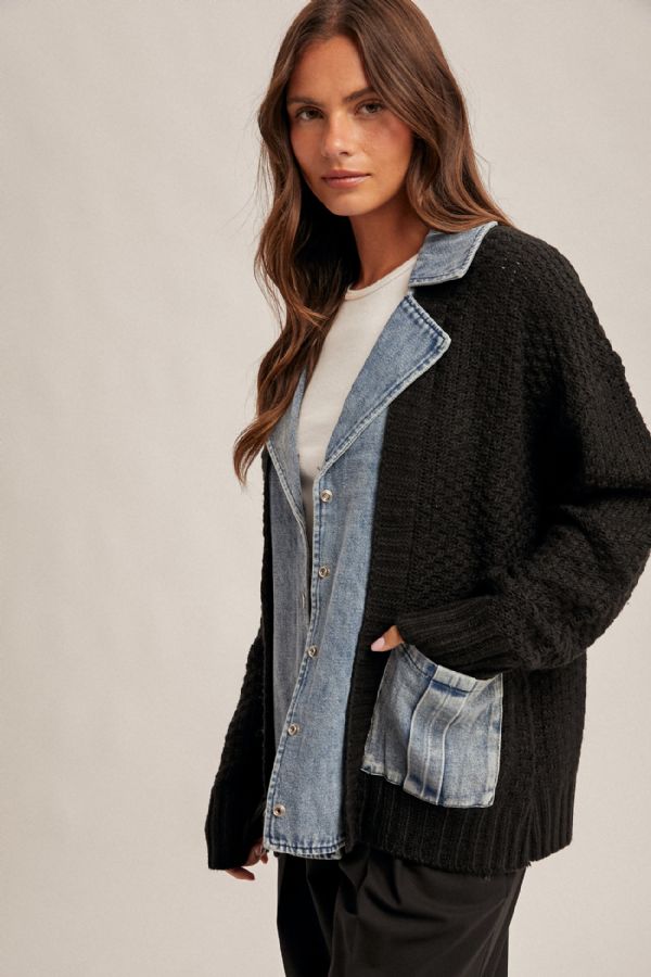 Denim Days Pocket Cardigan