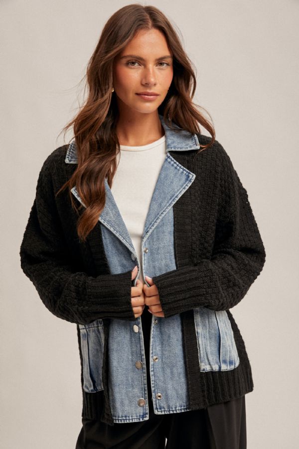 Denim Days Pocket Cardigan