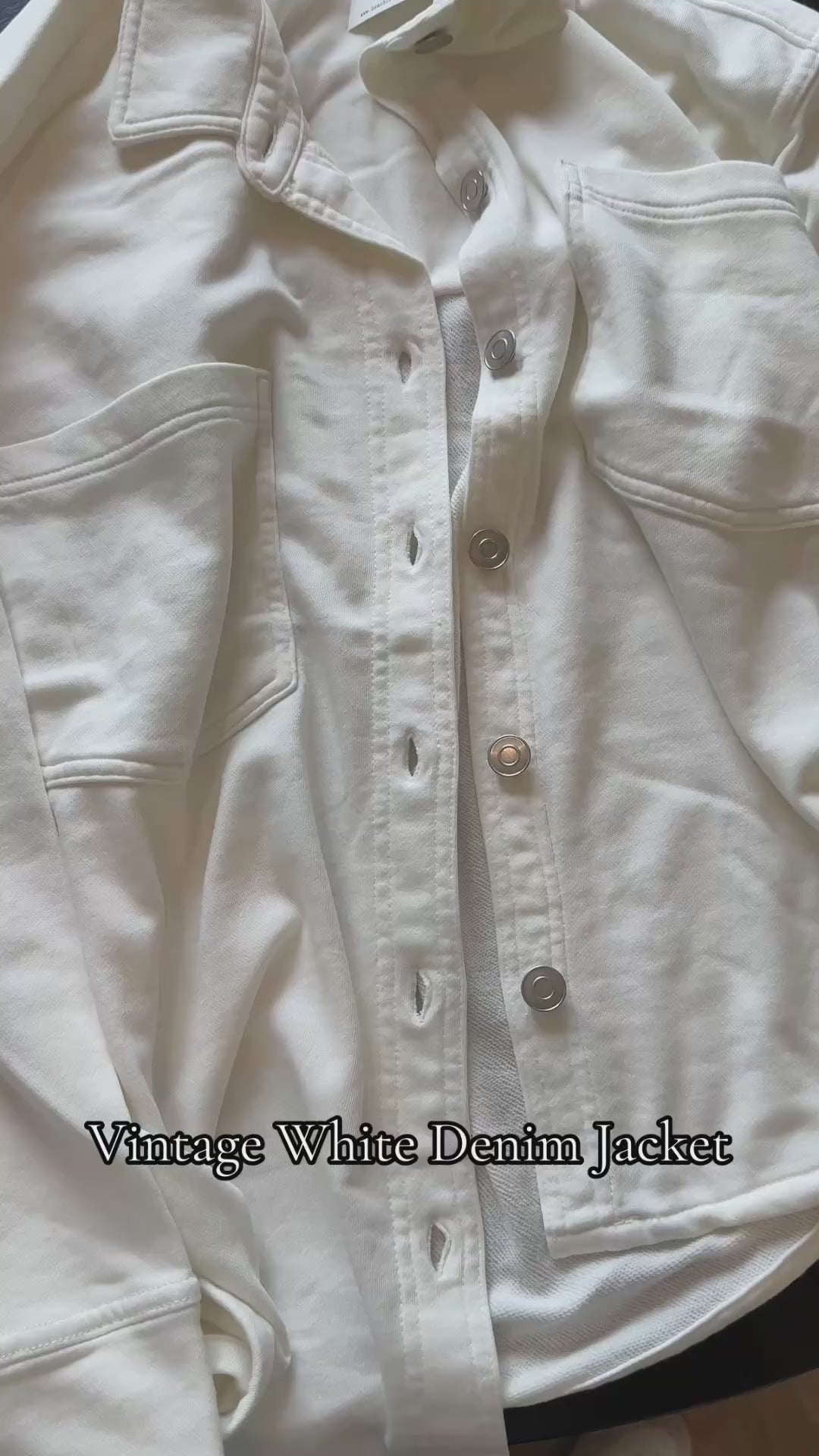 Vintage Soft White Denim Jacket